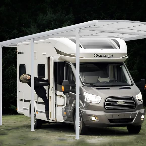 Carport cintr‚ pour camping-car